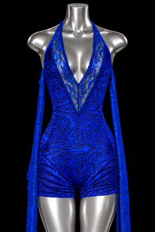 Blue Rose Romper