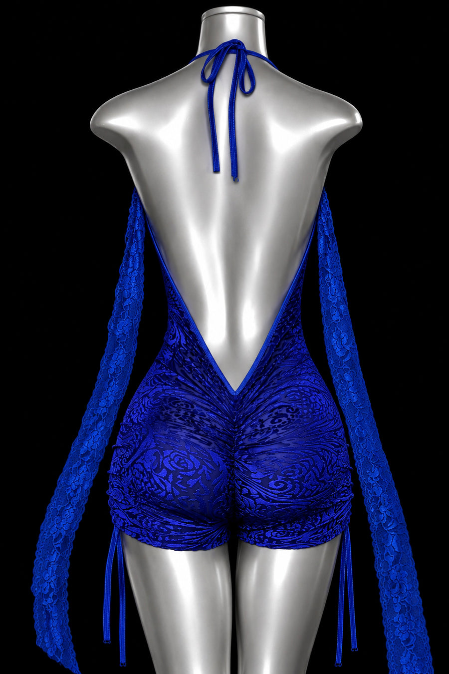 Blue Rose Romper