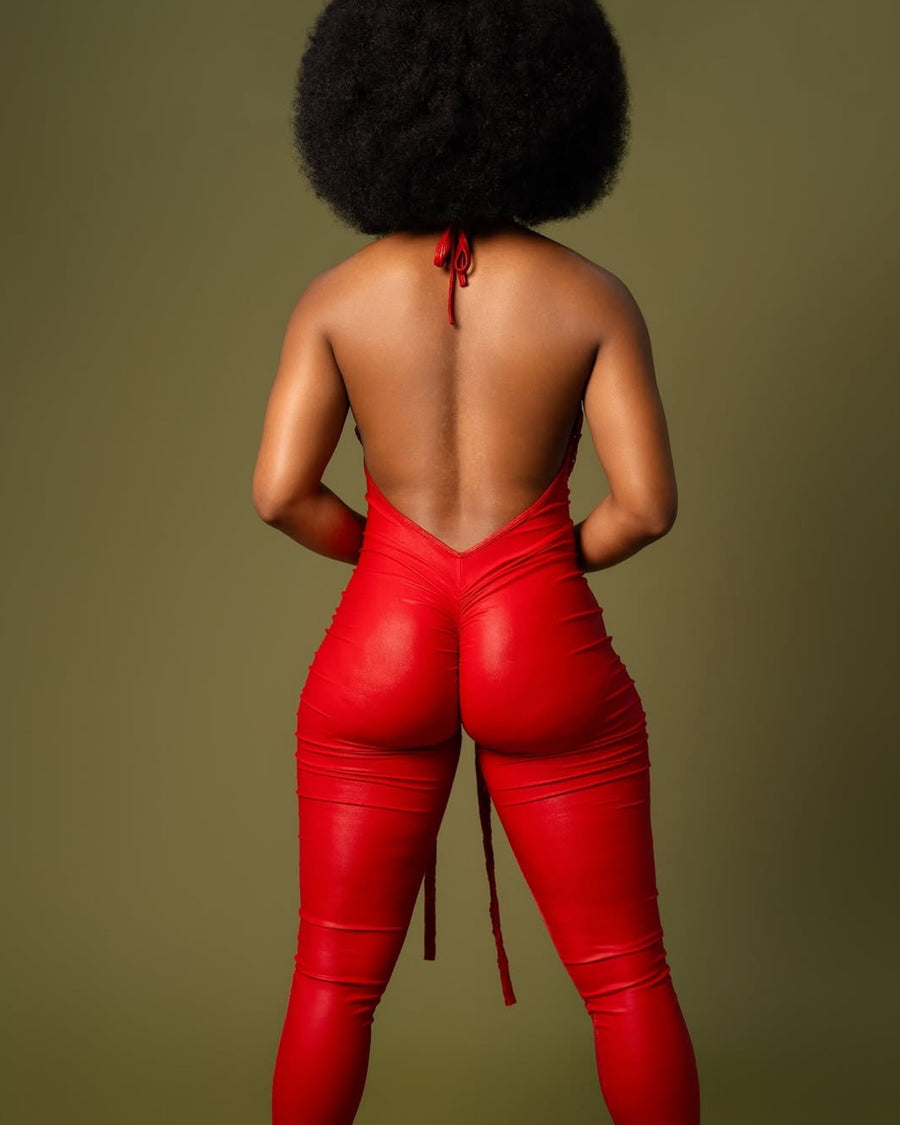 Metallic Red Jump-Her Jumper (Tall/Short girl Friendly STRETCH 0-14)