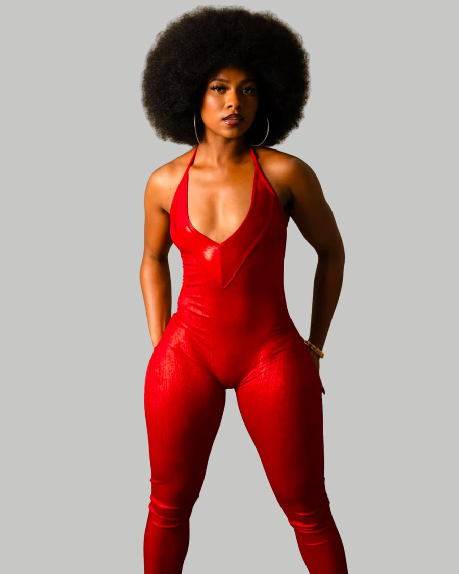 Metallic Red Jump-Her Jumper (Tall/Short girl Friendly STRETCH 0-14)