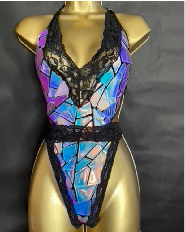 GALAXY V BLACK LACE NECK