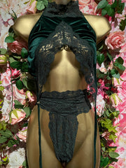 EMERALD VELVET Convertible 2 Piece